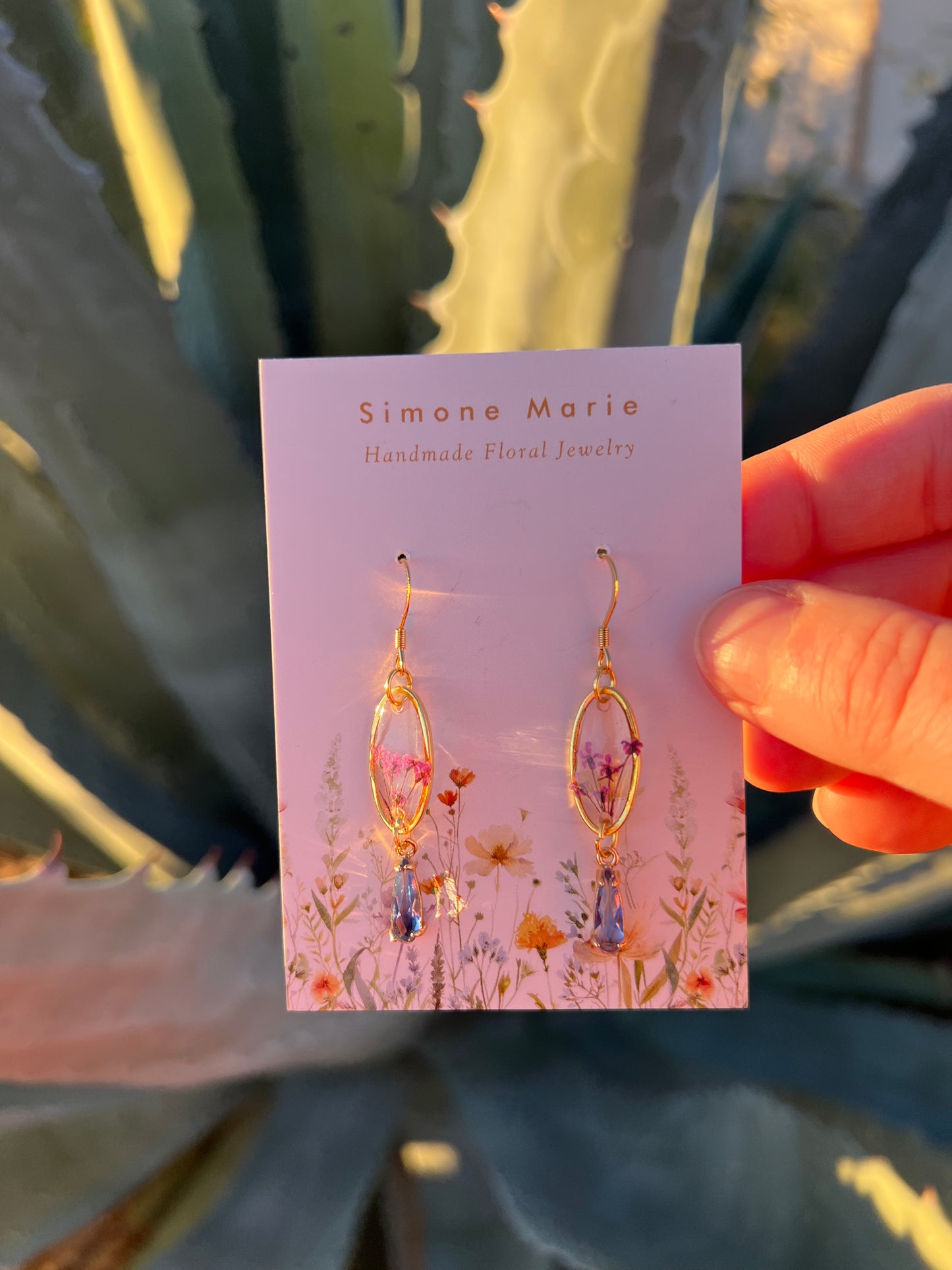 Oval purple baby breath